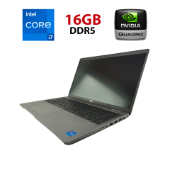 Мобільна робоча станція Dell Precision 3571 / 15.6" (1920x1080) IPS / Intel Core i7-12800H (14 (20) ядер по 3.7 - 4.8 GHz) / 16 GB DDR5 / 1000 GB SSD / nVidia Quadro T600, 4 GB GDDR6, 128-bit / WebCam