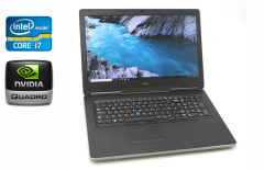 Мобільна робоча станція Dell Precision 7720 / 17.3" (1920x1080) IPS / Intel Core i7-7820HQ (4 (8) ядра по 2.9 - 3.9 GHz) / 64 GB DDR4 / 1000 GB SSD + 2000 GB HDD / nVidia Quadro P5000, 16 GB GDDR5X, 256-bit / WebCam / Windows 10