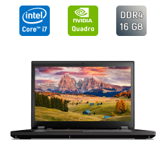 Мобильная рабочая станция Lenovo ThinkPad P51 / 15.6" (1920x1080) IPS / Intel Core i7-6820HQ (4 (8) ядра по 2.7 - 3.6 GHz) / 16 GB DDR4 / 512 GB SSD / nVidia Quadro M1200, 4 GB GDDR5, 256-bit / WebCam / TouchID