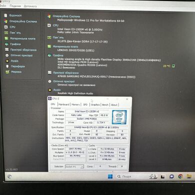 Мобільна робоча станція Lenovo ThinkPad P51 / 15.6" (3840х2160) IPS / Intel Xeon E3-1505M v6 (4 (8) ядра по 3.0 - 4.0 GHz) / 32 GB DDR4 / 512 GB SSD / nVidia Quadro M2200, 4 GB GDDR5, 128-bit / WebCam / HDMI