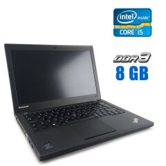 Нетбук Б-класс Lenovo ThinkPad X240 / 12.5" (1366x768) TN / Intel Core i5-4200U (2 (4) ядра по 1.6 - 2.6 GHz) / 8 GB DDR3 / 120 GB SSD / Intel HD Graphics 4400 / WebCam