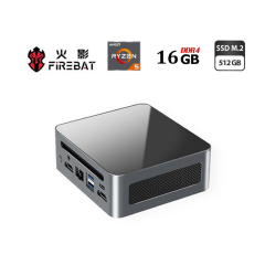 copy_Неттоп Firebat ZB-MN57 USFF / AMD Ryzen 7 5700u (8 (16) ядер по 1.8 - 4.3 GHz) / 16 GB DDR4 / 240 GB SSD / AMD RX Vega 8 / USB 3.1 / Wi-Fi / Bluetooth / Блок живлення в комплекті