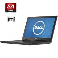 Ноутбук Б-класс Dell Inspiron 15 3541 Black / 15.6" (1366x768) TN / AMD A4-6210 (4 ядра по 1.8 GHz) / 4 GB DDR3 / 240 GB SSD / AMD Radeon R3 Graphics / WebCam / DVD-ROM