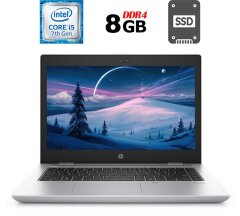 Ноутбук Б-клас HP Probook 640 G4 / 14" (1366x768) TN / Intel Core i5-7300U (2 (4) ядра по 2.6 - 3.5 GHz) / 8 GB DDR4 / 256 GB SSD / Intel HD Graphics 620 / WebCam / Fingerprint / HDMI