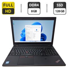 Ноутбук Б-класс Lenovo ThinkPad L570 / 15.6" (1920x1080) TN / Intel Core i5-7200U (2 (4) ядра по 2.5 - 3.1 GHz) / 8 GB DDR4 / 128 GB SSD / Intel HD Graphics 620 / WebCam