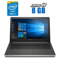 Ноутбук Dell Inspiron 5559 / 15.6" (1366x768) TN / Intel Core i7-6500U (2 (4) ядра по 2.5 - 3.1 GHz) / 8 GB DDR3 / 256 GB SSD / Intel HD Graphics 520 / WebCam / Win 10 