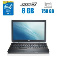 Ноутбук Dell Latitude E6520 / 15.6" (1600x900) TN / Intel Core i7-2620M (2 (4) ядра по 2.7 - 3.4 GHz) / 8 GB DDR3 / 750 GB HDD / Intel HD Graphics 3000 / WebCam