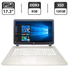 Ноутбук HP 17-1245ng / 17.3" (1600x900) TN / AMD A6-6310 (4 ядра по 1.8 - 2.4 GHz) / 8 GB DDR3 / 120 GB SSD / AMD Radeon R4 Graphics / WebCam / DVD-ROM Ноутбук HP 17-1245ng / 17.3" (1600x900) TN / AMD A6-6310 (4 ядра по 1.8 - 2.4 GHz) / 8 GB DDR3 / 120 GB SSD / AMD Radeon R4 Graphics / WebCam / DVD-ROM