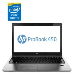 Ноутбук HP ProBook 450 G1 / 15.6" (1366x768) TN / Intel Core i5-4200U (2 (4) ядра по 1.6 - 2.6 GHz) / 8 GB DDR3 / 256 GB SSD / Intel HD Graphics 4400 / WebCam / DVD-RW