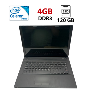 Ноутбук Lenovo G40-30 / 14" (1366x768) TN / Intel Celeron N2840 (2 ядра по 2.16 - 2.58 GHz) / 4 GB DDR3 / 120 GB SSD / Intel HD Graphics / WebCam Ноутбук Lenovo G40-30 / 14" (1366x768) TN / Intel Celeron N2840 (2 ядра по 2.16 - 2.58 GHz) / 4 GB DDR3 / 120 GB SSD / Intel HD Graphics / WebCam
