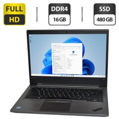Ноутбук Lenovo ThinkPad E480 / 14" (1920x1080) IPS / Intel Core i5-7200U (2 (4) ядра по 2.5 - 3.1 GHz) / 16 GB DDR4 / 480 GB SSD / Intel UHD Graphics 620 / WebCam / Windows 11 Pro
