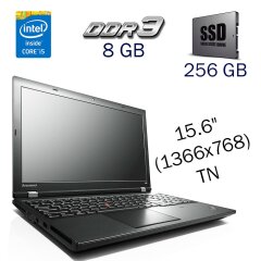 Ноутбук Lenovo ThinkPad L540 / 15.6" (1366x768) TN / Intel Core i5-4300M (2 (4) ядра по 2.6 - 3.3 GHz) / 8 GB DDR3 / 256 GB SSD / Intel HD Graphics 4600 / WebCam