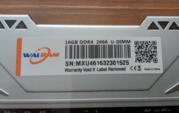 Нова оперативна пам'ять для ПК WalRam / 16 GB / 2Rx4 / DDR4 / 2666 MHz