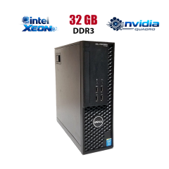 Рабочая станция Dell Precision T1700 Desktop / Intel Xeon E3-1231 v3 (4 (8) ядра по 3.4 - 3.8 GHz) (аналог i7-4770) / 32 GB DDR3 / 240 GB SSD / nVidia Quadro P400, 2 GB GDDR5, 64-bit