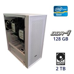 Сервер Vinga Mid Tower / 2x Intel Xeon E5-2680 v4 (14 (28) ядер по 2.4 - 3.3 GHz) / 128 GB DDR4 / 2 TB HDD / 1000W