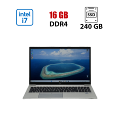 Ультрабук Б-класс HP EliteBook 850 G7 / 15.6" (1920x1080) IPS / Intel Core i7-10610U (4 (8) ядра по 1.8 - 4.9 GHz) / 16 GB DDR4 / 240 GB SSD / Intel UHD Graphics / WebCam
