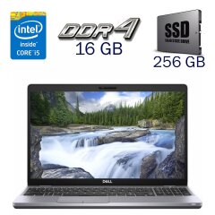 Ультрабук Dell Latitude 5510 / 15.6" (1366x768) TN / Intel Core i5-10310U (4 (8) ядра по 1.7 - 4.4 GHz) / 16 GB DDR4 / 256 GB SSD / Intel UHD Graphics 10 Generations / WebCam + Бездротова мишка
