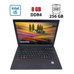 Ультрабук Fujitsu LifeBook E Series / 14" (1920x1080) IPS / Intel Core i5-6200U (2 (4) ядра по 2.3 - 2.8 GHz) / 8 GB DDR4 / 256 GB SSD / Intel HD Graphics 520 / WebCam