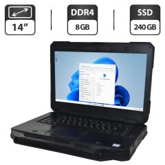 Захищений ноутбук Б-клас Dell Latitude 5414 Rugged / 14" (1366x768) TN / Intel Core i5-6300U (2 (4) ядра по 2.4 - 3.0 GHz) / 8 GB DDR4 / 240 GB SSD / Intel HD Graphics 520 / WebCam / Windows 11 Pro
