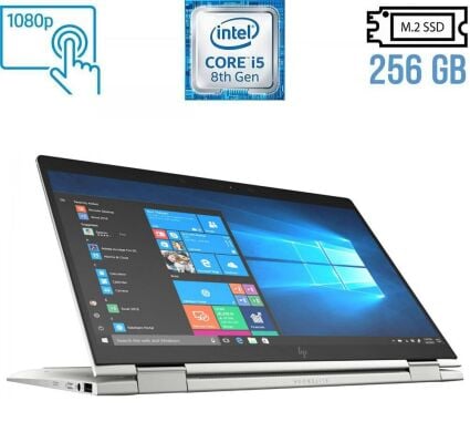 Ноутбук-трансформер Б-класс HP EliteBook x360 1030 G3 / 13.3" (1920x1080) IPS Touch / Intel Core i5-8350U (4 (8) ядра по 1.7 - 3.6 GHz) / 8 GB DDR3 / 256 GB SSD M.2 / Intel UHD Graphics 620 / WebCam / HDMI