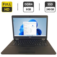 Ноутбук Б-класс Dell Latitude E5470 / 14" (1920x1080) TN / Intel Core i5-6300U (2 (4) ядра по 2.4 - 3.0 GHz) / 8 GB DDR4 / 240 GB SSD / Intel HD Graphics 520 / WebCam