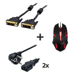 Нова ігрова мишка + Кабель живлення + Кабель DVI