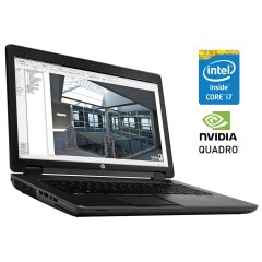 Мобільна робоча станція Б-клас HP ZBook 17 G2 / 17.3'' (1920x1080) TN / Intel Core i7-4910MQ (4 (8) ядра по 2.9 - 3.9 GHz) / 16 GB DDR3 / 512 GB SSD / nVidia Quadro K5100M, 8 GB GDDR5, 256-bit / WebCam / DVD-ROM