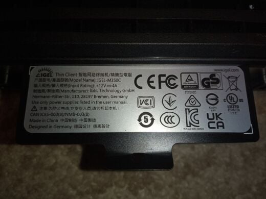 Неттоп Igel Thin Client UD3 M350C USFF / AMD Ryzen R1505G (2 (4) ядра по 2.4 - 3.3 GHz) / 4 GB DDR4 / 8 GB SSD / AMD Radeon Vega 3 Graphics / Igel OS