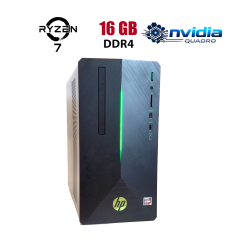 Игровой ПК HP Pavilion 690-0067C Tower / AMD Ryzen 7 1700 (8 (16) ядра по 3.0 - 3.7 GHz) / 16 GB DDR4 / 512 GB SSD / nVidia Quadro M2000, 4 GB GDDR5, 128-bit / Win 10 Lic