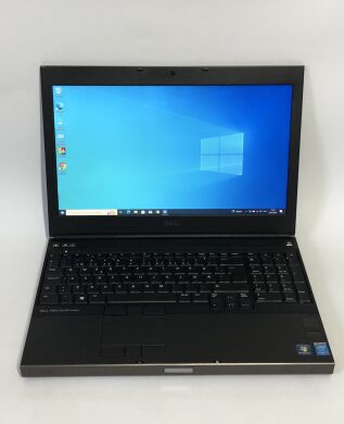 Мобільна робоча станція Dell Precision M4800 / 15.6" (1920x1080) TN / Intel Core i7-4800MQ (4 (8) ядра по 2.7 - 3.7 GHz) / 16 GB DDR3 / 256 GB SSD / nVidia Quadro K2100M, 2 GB GDDR5, 128-bit / DVD-ROM / WebCam