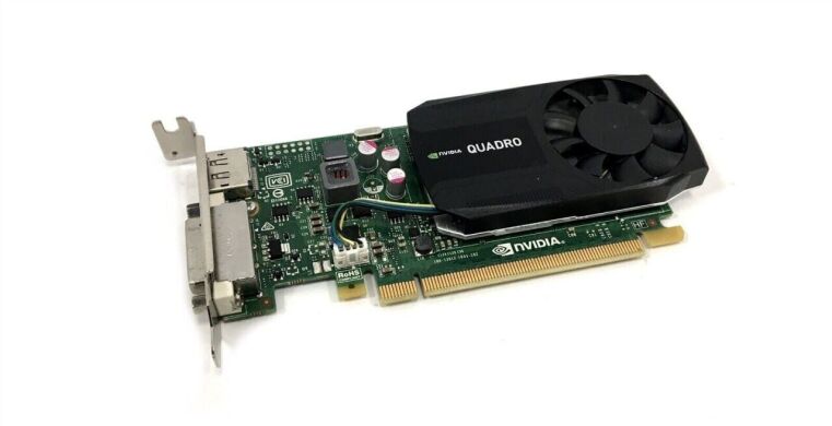 Дискретная видеокарта nVidia Quadro K620, 2 GB DDR3, 128-bit, 1x DVI, 1x DP