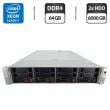 Сервер HP ProLiant DL380 Gen9 (4 LFF) 2U Rack / 2x Intel Xeon E5-2680 v4 (14 (28) ядра по 2.4 - 3.3 GHz) / 64 GB DDR4 / 2x 6000 GB HDD (SAS) / RAID HP Smart Array P440ar / 2x 500W