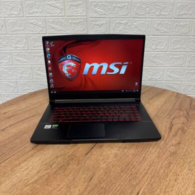 Ігровий ноутбук MSI GF63 Thin 10SC / 15.6" (1920x1080) IPS / Intel Core i5-10500H (6 (12) ядер по 2.5 - 4.5 GHz) / 16 GB DDR4 / 128 GB SSD NVMe + 1000 GB HDD / nVidia GeForce GTX 1650 Max-Q, 4 GB GDDR6, 128-bit / WebCam