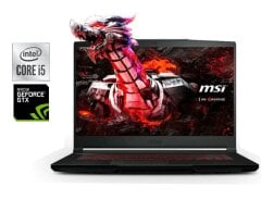 Ігровий ноутбук MSI GF63 Thin 10SC / 15.6" (1920x1080) IPS / Intel Core i5-10500H (6 (12) ядер по 2.5 - 4.5 GHz) / 16 GB DDR4 / 128 GB SSD NVMe + 1000 GB HDD / nVidia GeForce GTX 1650 Max-Q, 4 GB GDDR6, 128-bit / WebCam
