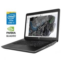 Мобильная рабочая станция HP Zbook 17 G4 / 17.3" (1920x1080) IPS / Intel Core i7-7820HQ (4 (8) ядра по 2.9 - 3.9 GHz) / 32 GB DDR4 / 500 GB SSD / nVidia Quadro P3000, 6 GB GDDR5, 192-bit / WebCam / Win 11 Pro