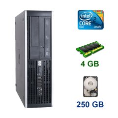 HP 6000 SFF / Intel Core 2 Duo E7500 (2 ядра по 2.93 GHz) / 4 GB RAM / 250 GB HDD
