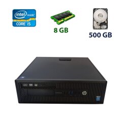 Компьютер HP EliteDesk 800 G1 SFF / Intel Core i5-4570 (4 ядра по 3.2 - 3.6 GHz) / 8 GB DDR3 / 500 GB HDD / Intel HD Graphics 4600 / DVD-RW