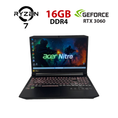 Игровой ноутбук Acer Nitro 5 AN515-55 / 15.6" (1920x1080) IPS / AMD Ryzen 7 5800H (8 (16) ядер по 3.2 - 4.4 GHz) / 16 GB DDR4 / 512 GB SSD / nVidia GeForce RTX 3060, 6 GB GDDR6, 192-bit / WebCam