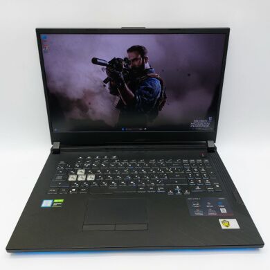 Игровой ноутбук Asus Rog Strix / 15.6" (1920x1080) IPS / Intel Core i7-9750H (6 (12) ядер по 2.6 - 4.5 GHz) / 16 GB DDR4 / 256 GB SSD + 1000 GB HDD / nVidia GeForce GTX 1650, 4 GB GDDR6, 128-bit / WebCam / Windows 11 Pro
