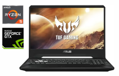 Ігровий ноутбук Б-клас Asus TUF Gaming FX505DT / 15.6" (1920x1080) IPS / AMD Ryzen 5 3550H (4 (8) ядра по 2.1 - 3.7 GHz) / 16 GB DDR4 / 512 GB SSD / nVidia GeForce GTX 1650, 4 GB GDDR6, 128-bit / WebCam / HDMI