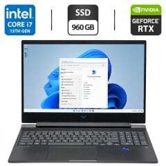 Ігровий ноутбук Б-клас HP Victus 16-r0073cl / 16.1" (1920x1080) IPS / Intel Core i7-13700HX (16 (24) ядер по 2.1 - 5.0 GHz) / 16 GB DDR5 / 960 GB SSD / nVidia GeForce RTX 4060, 8 GB GDDR6, 128-bit / WebCam
