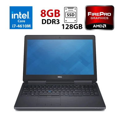 Ігровий ноутбук Dell Precision M2800 / 15.6" (1920x1080) IPS / Intel Core i7-4610M (2 (4) ядра по 3.0 - 3.7 GHz) / 8 GB DDR3 / 128 GB SSD / AMD FirePro W4170M, 2 GB GDDR5, 128-bit / WebCam / DVD-RW / USB 3.0 / HDMI