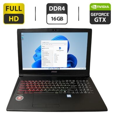 Игровой ноутбук MSI GP62MVR 7RFX Leopard Pro / 15.6" (1920x1080) IPS / Intel Core i7-7700HQ (4 (8) ядра по 2.8 - 3.8 GHz) / 16 GB DDR4 / 256 GB SSD + 1000 GB HDD / nVidia GeForce GTX 1060, 6 GB GDDR5, 192-bit / WebCam