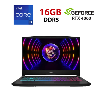 Игровой ноутбук MSI Katana 15 B13VFK-1483NEU / 15.6" (1920x1080) IPS / Intel Core i9-13900H (14 (20) ядер по 2.6 - 5.4 GHz) / 16 GB DDR5 / 480 GB SSD / nVidia GeForce RTX 4060, 8 GB GDDR6, 128-bit / WebCam