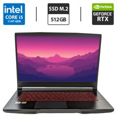 Игровой ноутбук MSI MS-16W2 / 15.6" (1920x1080) IPS / Intel Core i5-10200H (4 (8) ядра по 2.4 - 4.1 GHz) / 8 GB DDR4 / 512 GB SSD M.2 / nVidia GeForce RTX 3060, 6 GB GDDR6, 192-bit / WebCam