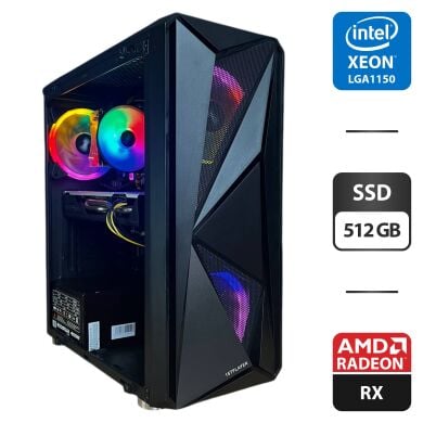 Игровой ПК 1stPlayer F4-3R1 Color Tower / Intel Xeon E3-1230 v3 (4 (8) ядра по 3.3 - 3.7 GHz) / 16 GB DDR3 / 512 GB SSD / AMD Radeon RX 580, 8 GB GDDR5, 256-bit / 400W Игровой ПК 1stPlayer F4-3R1 Color Tower / Intel Xeon E3-1230 v3 (4 (8) ядра по 3.3 - 3.7 GHz) / 16 GB DDR3 / 512 GB SSD / AMD Radeon RX 580, 8 GB GDDR5, 256-bit / 400W
