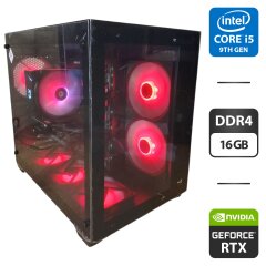 Ігровий ПК AeroCool Dryft Tower / Intel Core i5-9400 (6 ядер по 2.9 - 4.1 GHz) / 16 GB DDR4 / 1000 GB SSD / nVidia GeForce RTX 3060, 12 GB GDDR6, 192-bit / 600W