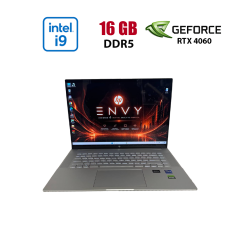 Игровой ультрабук Б-класс HP Envy 16-h1001nr / 16" (2560x1600) IPS Touch / Intel Core i9-13900H (14 (20) ядер по 2.6 - 5.4 GHz) / 16 GB DDR5 / 512 GB SSD NVMe / nVidia GeForce RTX 4060, 8 GB GDDR6, 128-bit / WebCam