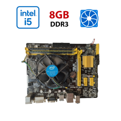 Комплект: Материнська плата Asus H81M-K / Intel Core i5-4460 (4 ядра по 3.2 - 3.4 GHz) / 8 GB DDR3 / Intel HD Graphics 4600 / Socket LGA1150 / Кулер