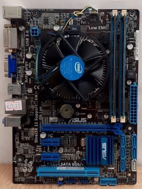 Комплект: Материнская плата Asus P8B75-M LX Plus / LGA1155 / Intel Core i7-3770K (4 (8) ядра по 3.5 - 3.9 GHz) / 16 GB DDR3 / Intel HD Graphics 2500 + Кулер